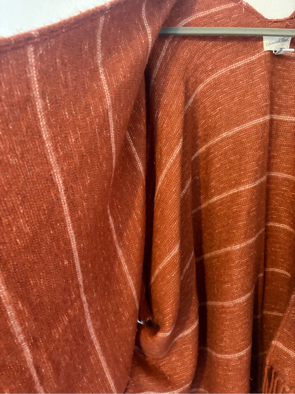 Universal Thread Rust Open-Front Fringe Poncho - Picture 10 of 16